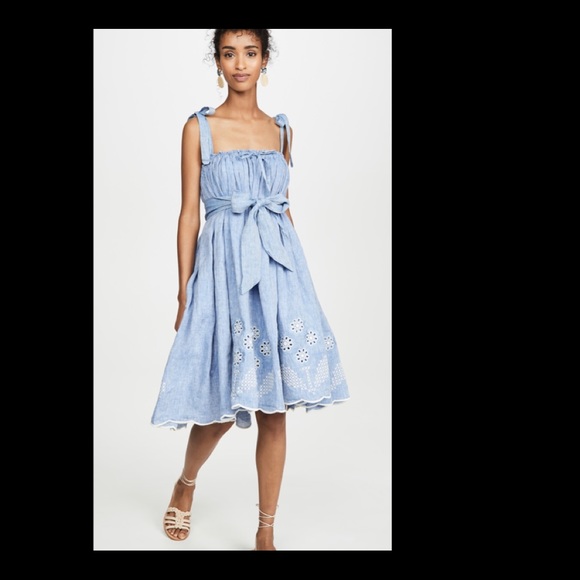 innika choo blue dress Innika Choo Mini Frill Copan Dress - Ikat Blue